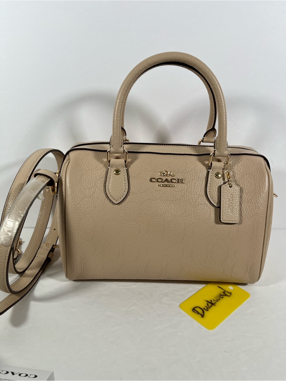 COACH Rowan Satchel Bag In Signature Leather NWT